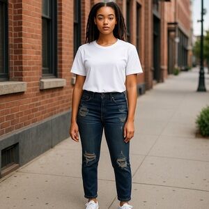 ❄️ Free People | Distressed Jeans Size 27 Boho Denim